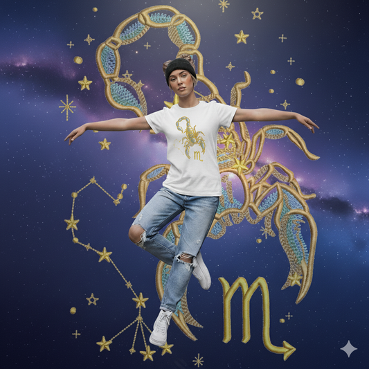 tee shirt brodé Zodiaque - Scorpion ♏︎