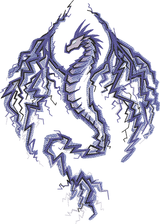 Tee shirt brodé Dragon des cieux