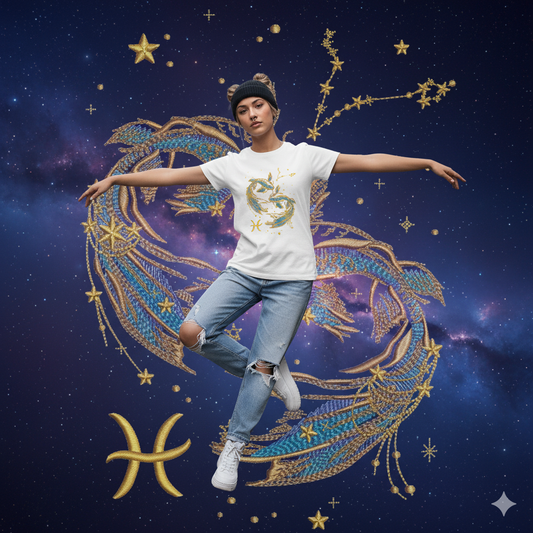 tee shirt brodé Zodiaque - Poisson ♓︎