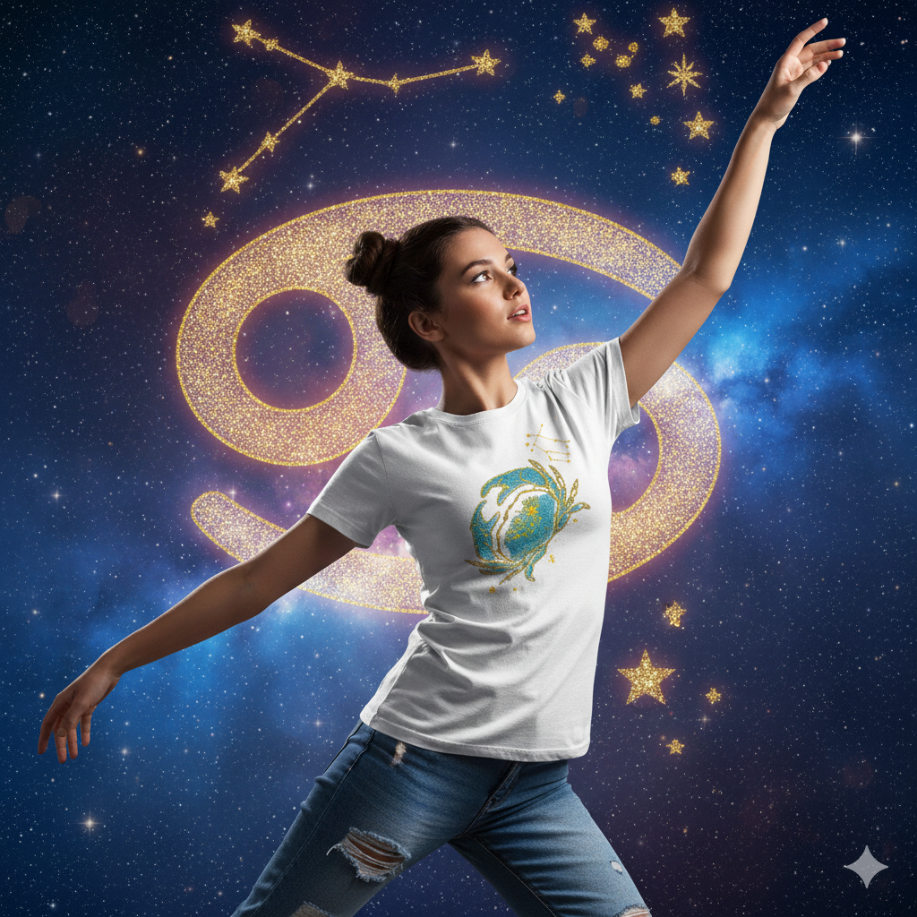 tee shirt brodé Zodiaque - Cancer ♋︎